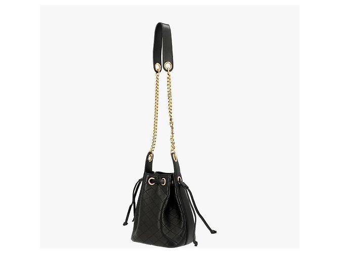 Saint Laurent Borsa a tracolla bucket Cassandra Monogram Quilted Chain Nero - vista 5