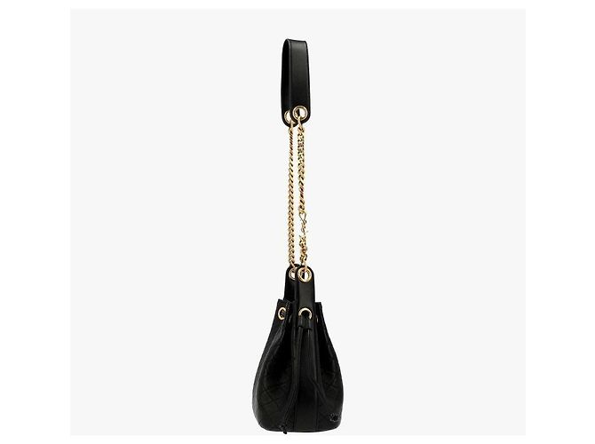 Saint Laurent Borsa a tracolla bucket Cassandra Monogram Quilted Chain Nero - vista 6