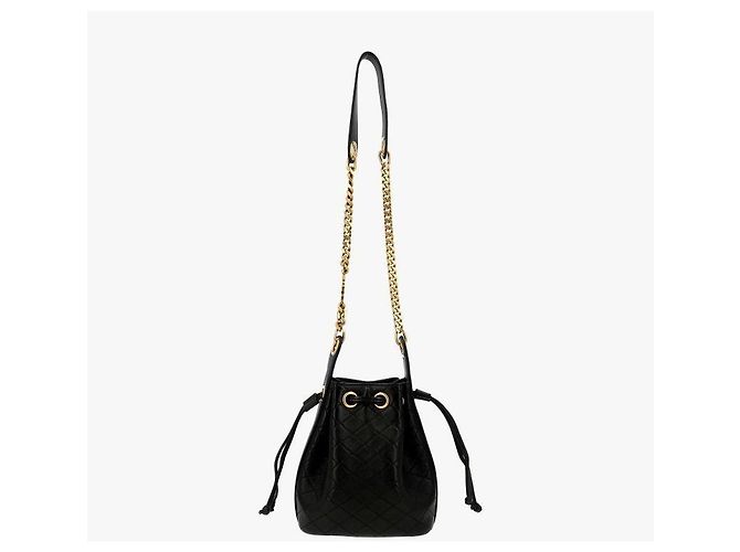 Saint Laurent Borsa a tracolla bucket Cassandra Monogram Quilted Chain Nero - vista 7