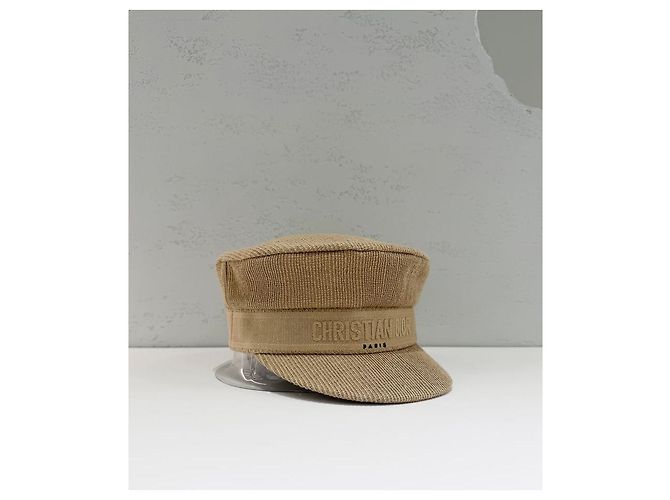 Dior Bestickte Baseballkappe aus Baumwolle Beige Braun - Ansicht 3