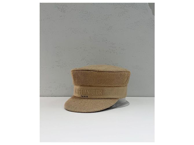 Dior Bestickte Baseballkappe aus Baumwolle Beige Braun - Ansicht 4
