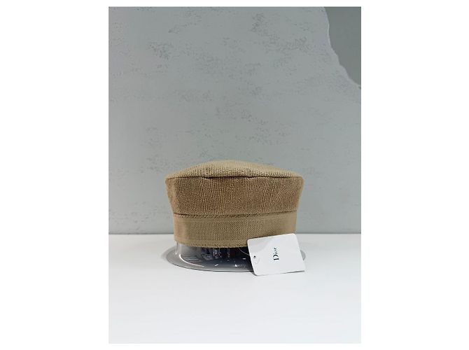 Dior Bestickte Baseballkappe aus Baumwolle Beige Braun - Ansicht 5