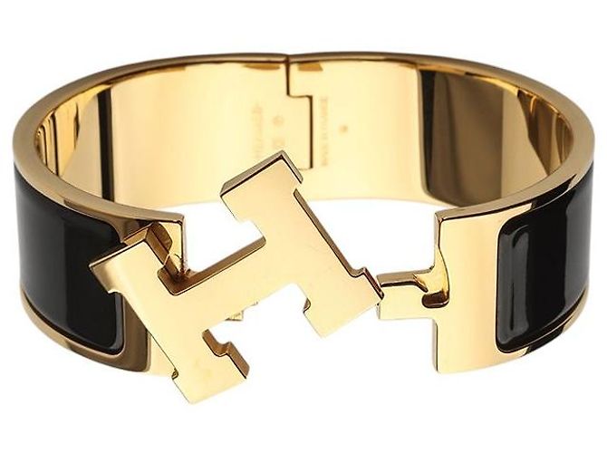 Hermès Pulsera Click Clack PM en oro amarillo - vista 2