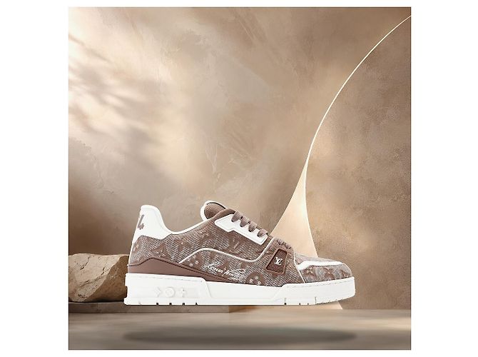 Louis Vuitton Sneaker Beverly Hills Marrone - vista 3