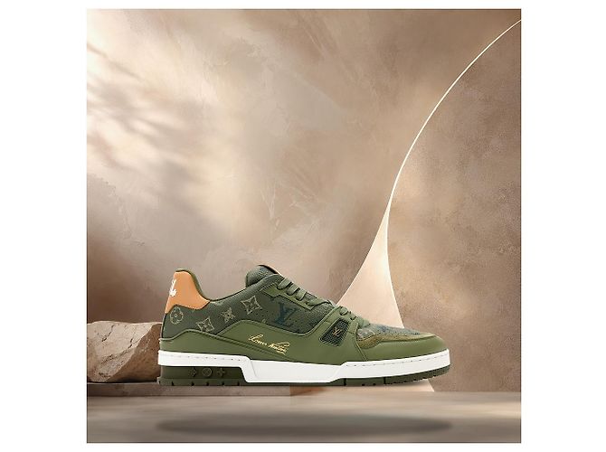 Louis Vuitton Sneakers Beverly Hills Marrone - vista 3