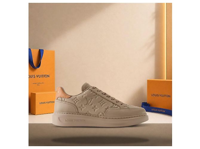 Louis Vuitton Sneaker Beverly Hills Top Marrone - vista 3