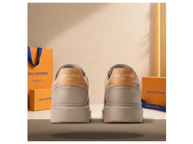 Louis Vuitton Sneaker Beverly Hills Top Marrone - vista 5