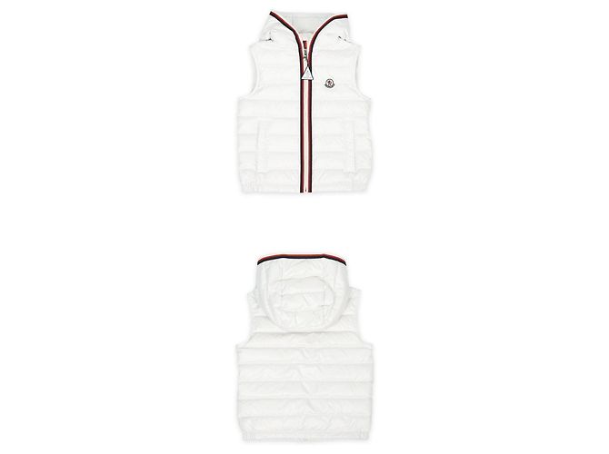 Moncler Kids DORCAS Steppweste mit Kapuze (Weiß) Mehrfarben - Ansicht 2