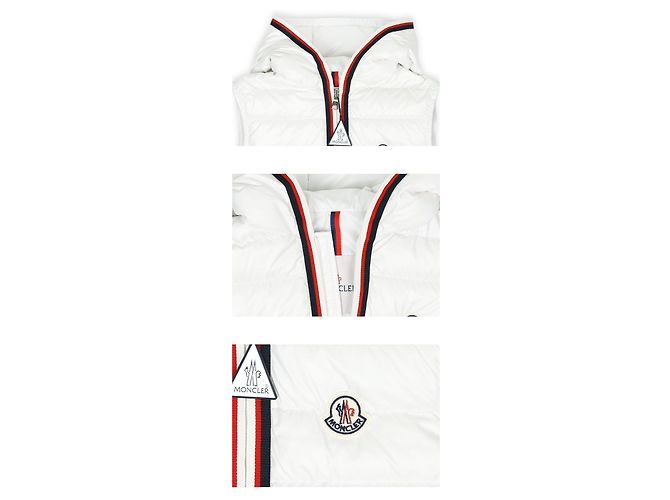 Moncler Kids DORCAS Steppweste mit Kapuze (Weiß) Mehrfarben - Ansicht 3