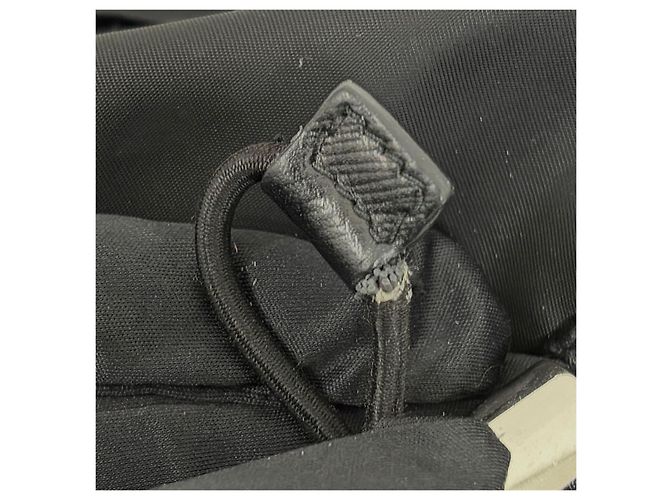 Prada Triangle Logo Nylon Buckle Backpack Black - view 28