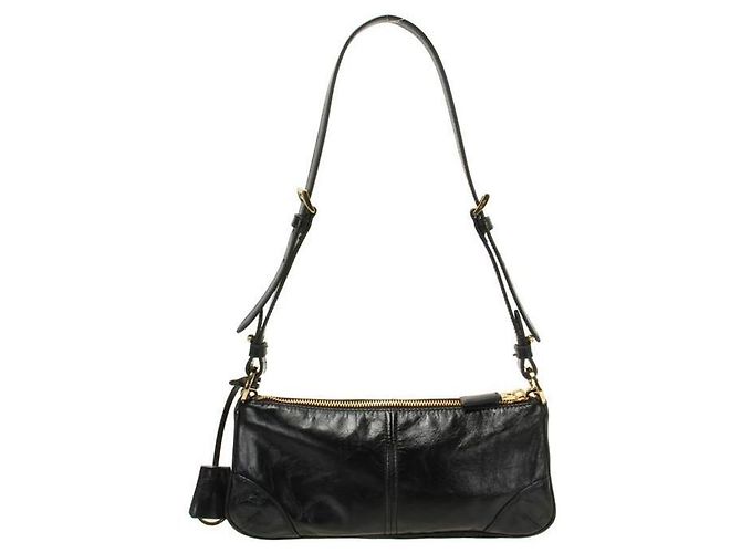 Prada Borsa a tracolla in pelle Medium Reedition timbro: OOM Nero - vista 3