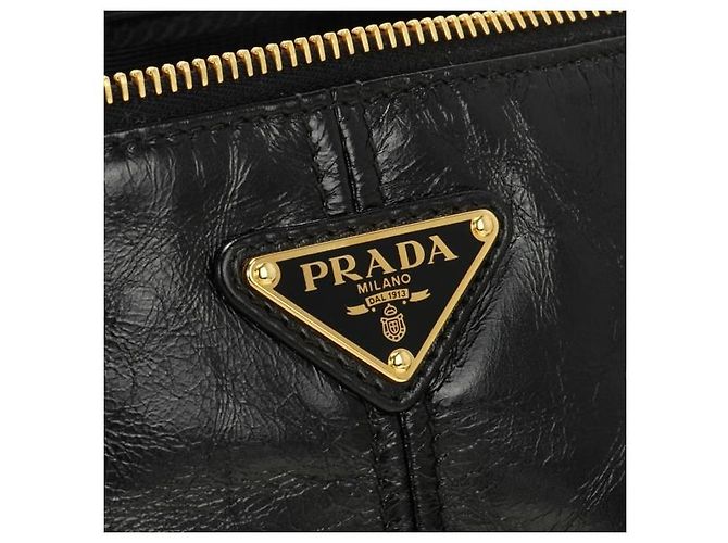 Prada Borsa a tracolla in pelle Medium Reedition timbro: OOM Nero - vista 5