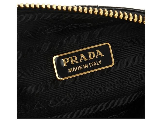 Prada Borsa a tracolla in pelle Medium Reedition timbro: OOM Nero - vista 6