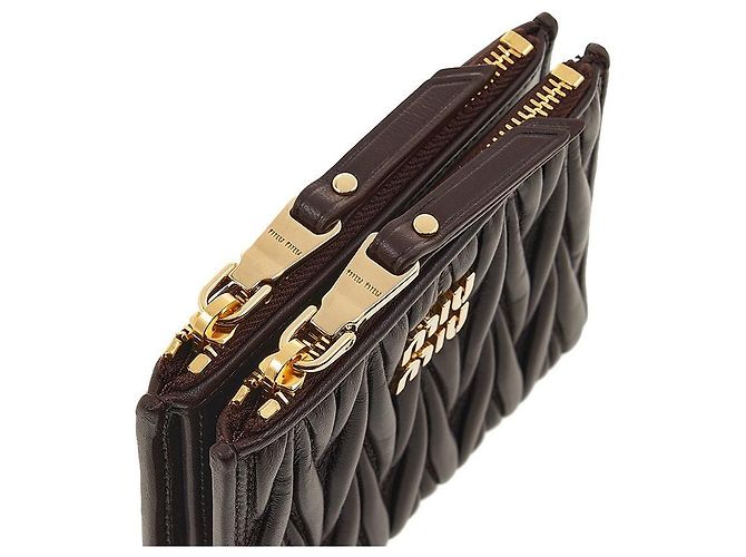 Miu Miu Cartera compacta acolchada Negro - vista 7