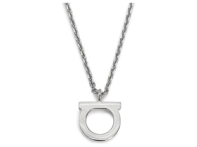 Salvatore Ferragamo Collana Gancini Crystal da donna Argento - vista 3