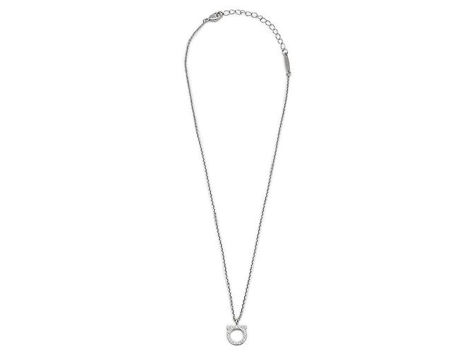 Salvatore Ferragamo Collana Gancini Crystal da donna Argento - vista 4