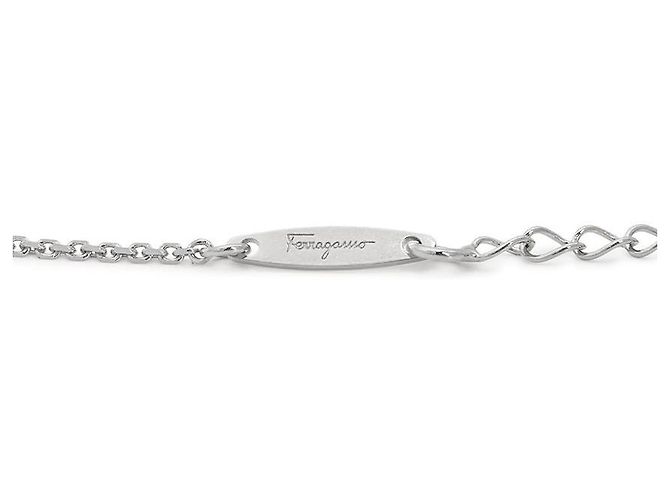 Salvatore Ferragamo Collana Gancini Crystal da donna Argento - vista 8