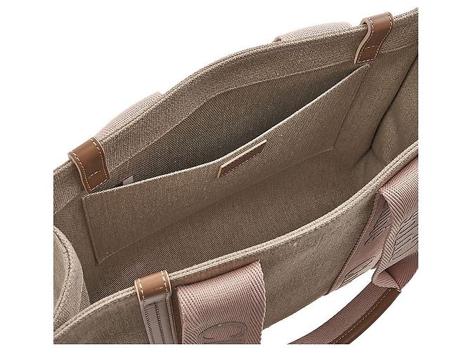 Chloé Linen Woody Tragetasche Mehrfarben - Ansicht 8