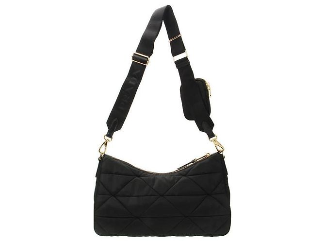 Prada Bolsa acolchoada grande de nylon Lina Preto - vista 3