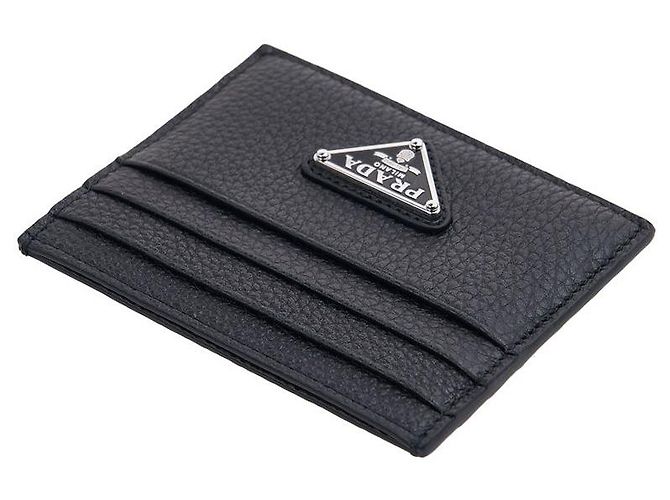 Prada Leather Card Holder Black - view 4