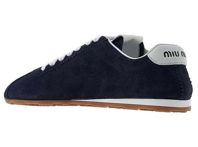Miu Miu Sneakers in scamosciato da donna Nero - vista 3