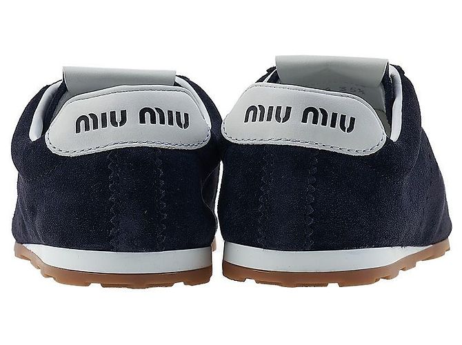 Miu Miu Sneakers in scamosciato da donna Nero - vista 4