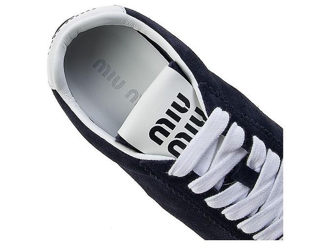 Miu Miu Sneakers in scamosciato da donna Nero - vista 7