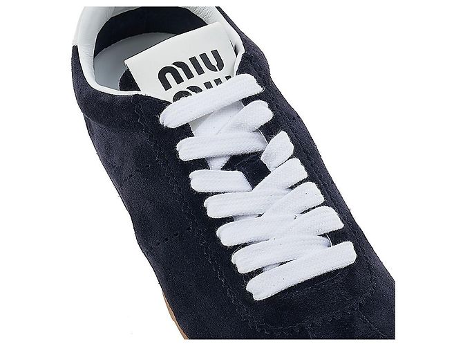 Miu Miu Sneakers in scamosciato da donna Nero - vista 8