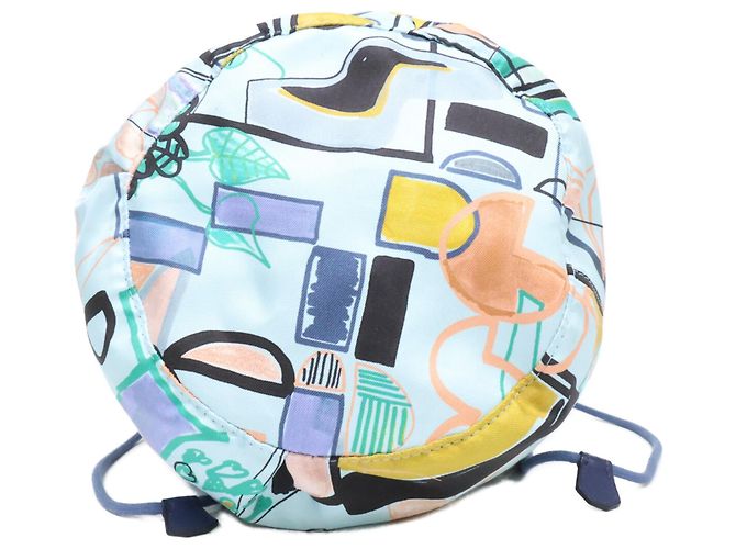 Hermès Sacchetto in seta con coulisse Hermes Blu - vista 5
