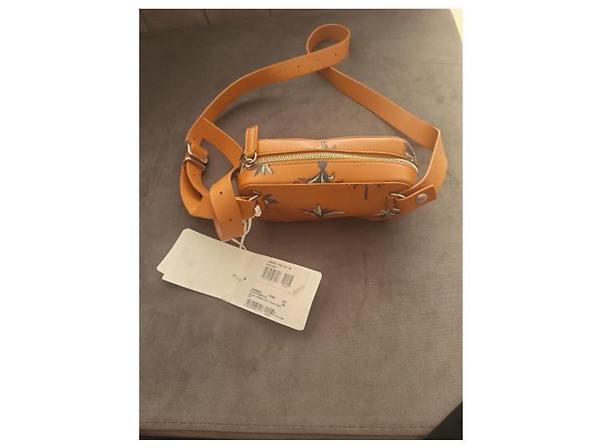 Jil Sander Leder-Gürteltasche mit Palmenprint Braun - Ansicht 4