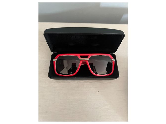 Versace Occhiali da Sole Medusa Biggie Rosso Gold hardware - vista 2