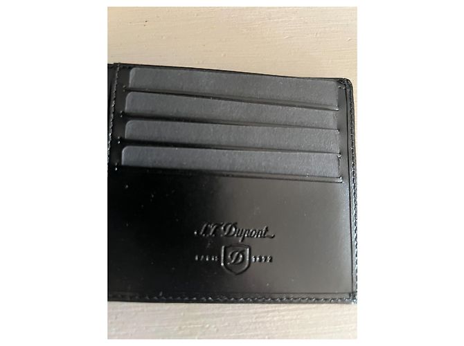 Autre Marque Portafoglio S.T. Dupont in pelle nera Nero - vista 4