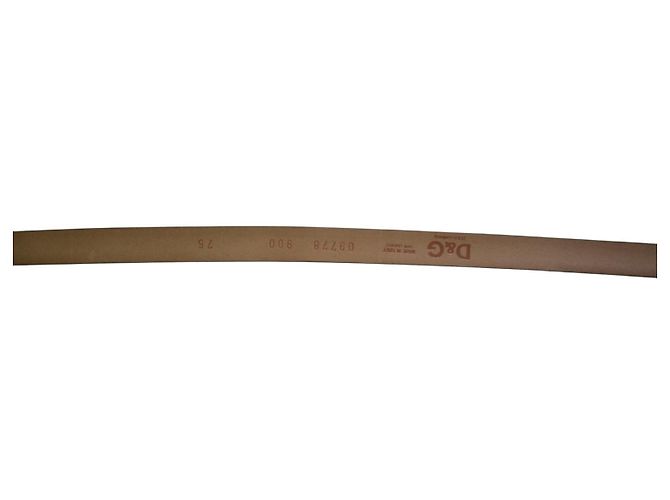 D&G Dolce & Gabbana Skinny Monogram Gürtel aus schwarzem Lackleder Größe 75 Golden - Ansicht 7