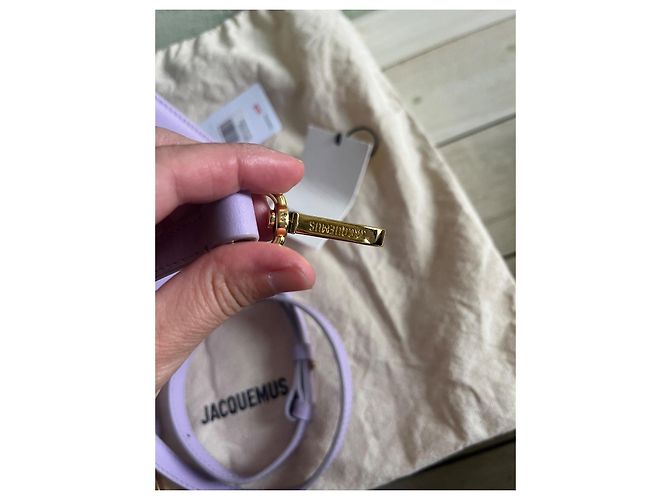 Jacquemus Le Chiquito Piccolo Borsa in Pelle Lavanda - vista 10