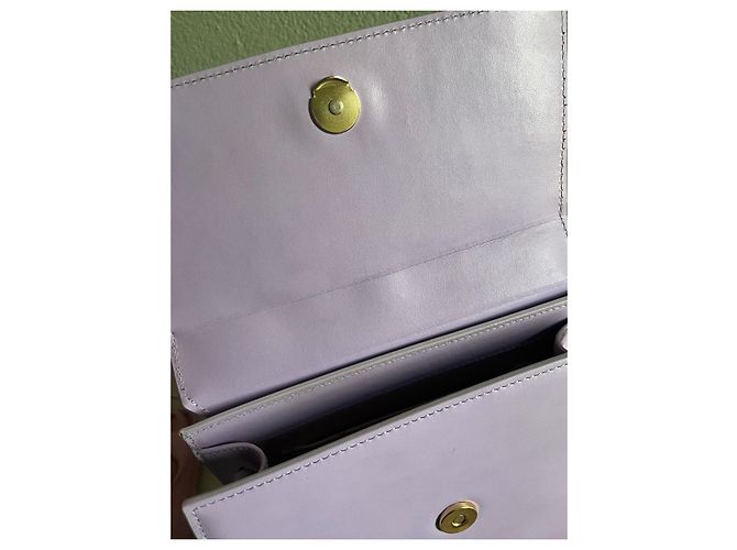Jacquemus Le Chiquito Piccolo Borsa in Pelle Lavanda - vista 12