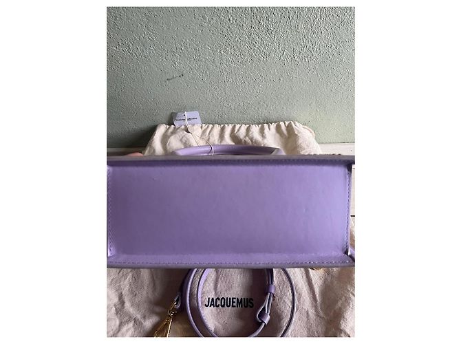 Jacquemus Le Chiquito Piccolo Borsa in Pelle Lavanda - vista 13