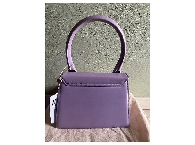 Jacquemus Le Chiquito Piccolo Borsa in Pelle Lavanda - vista 2
