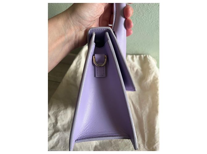 Jacquemus Le Chiquito Piccolo Borsa in Pelle Lavanda - vista 3