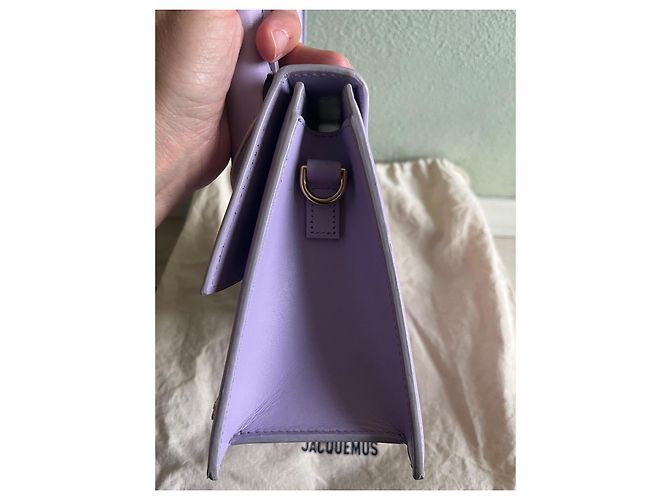 Jacquemus Le Chiquito Piccolo Borsa in Pelle Lavanda - vista 4