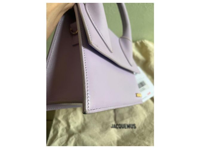 Jacquemus Le Chiquito Piccolo Borsa in Pelle Lavanda - vista 6