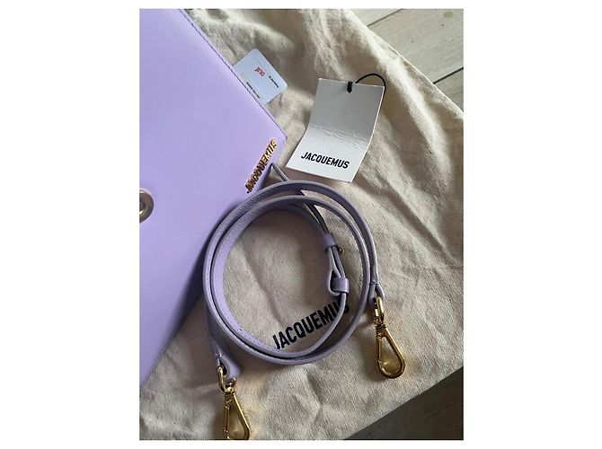 Jacquemus Le Chiquito Piccolo Borsa in Pelle Lavanda - vista 8