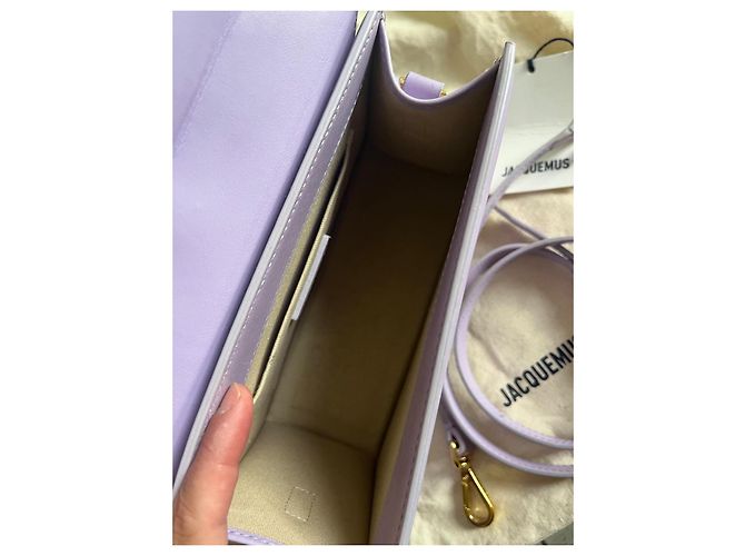 Jacquemus Le Chiquito Piccolo Borsa in Pelle Lavanda - vista 9