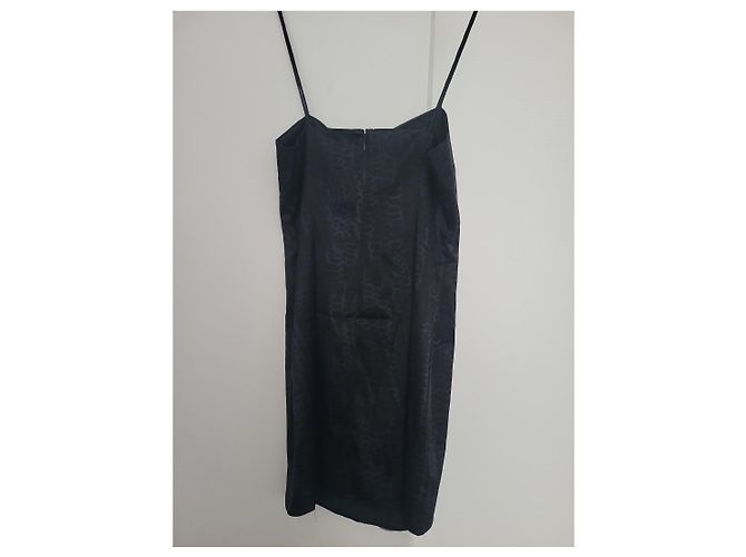 Anine Bing Vestido Maxi de Seda Estampado Negro - vista 4