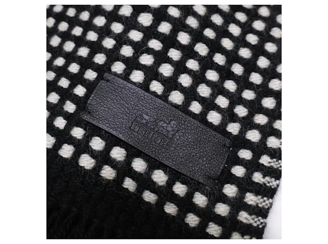 Hermès Hermes Kaschmir-Stola Schwarz Marineblau - Ansicht 4