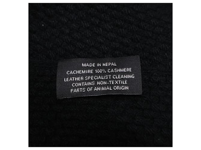 Hermès Hermes Kaschmir-Stola Schwarz Marineblau - Ansicht 5