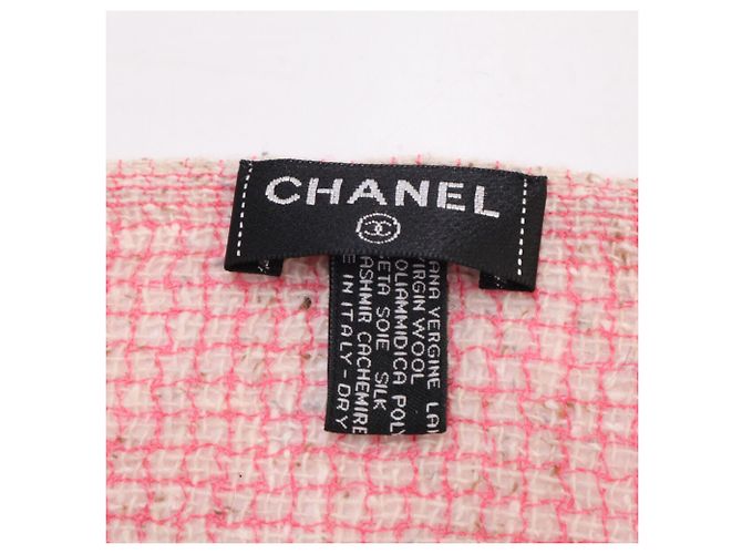 Stola in lana rosa Chanel - vista 4
