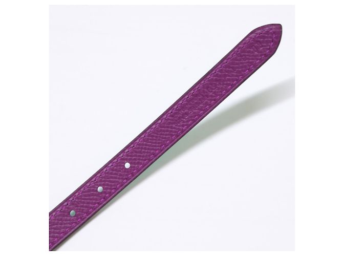 Hermès Hermes Reversible Leather Ankle Belt Green Purple - view 6