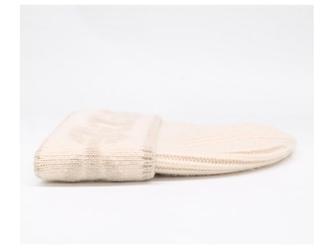 Hermès HERMES H232021N HEAVEN CHAINE D'ANCRE Strickmütze aus Kaschmir Roh - Ansicht 2