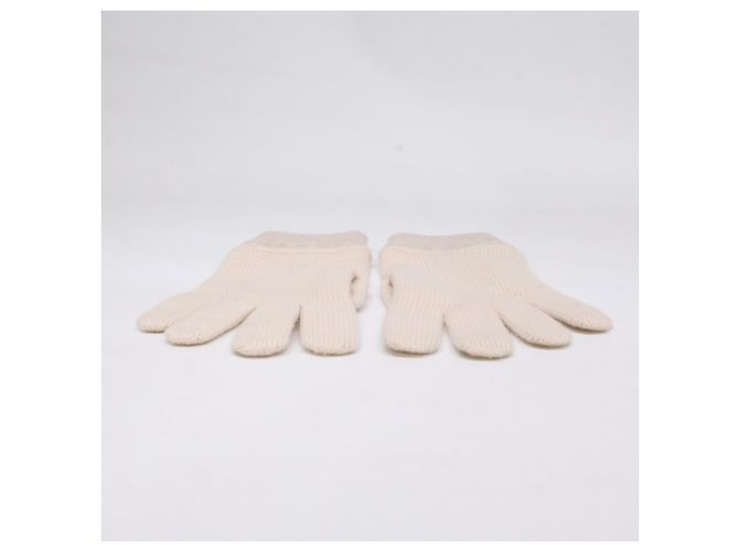 Hermès Guanti in cashmere beige Hermes - vista 5