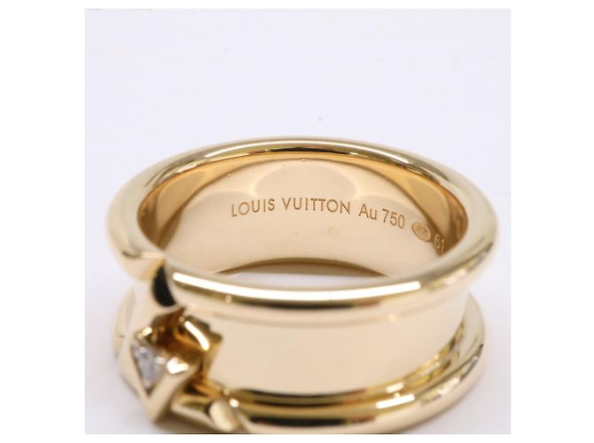 Anello Louis Vuitton in oro giallo 18K e diamante D'oro - vista 7